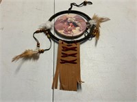 Indian and Wolf dream catcher