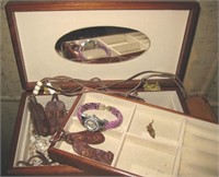 Jewelry Box,14KP Pendant w/ Diamond Chip & More