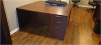 Office desk with file drawers