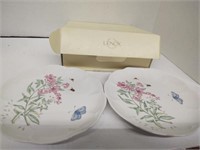 2 Lenox plates from the butterfly collection