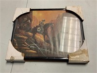 Indian and Wolf picture frame