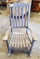 PAINTED PORCH ROCKER-ONE ARM HAS BEEN REPAIRED
