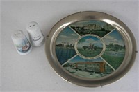 Canadiana S & P Shakers and Plate