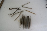 Vintage Metal  Dental Tools