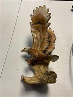 Eagle on wood sculpture