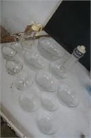 Glass Lot - Bowls, Vinegar & Maple Syrup