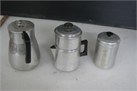 2 Coffee Percolators & Coffee Tin