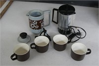 Plug in Coffee Percolator & Kettle - 4 mugs