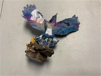 Eagle on rock sculpture