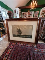 Amazing Frame print of ship at sea 40w 32h