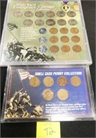 World War II Coinage Collection & Shell Case