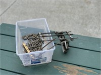 Chain sharpener with miscellaneous chainsaw chains