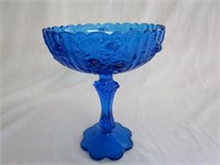 Fenton Colbalt Blue Candy Dish 7.5"T