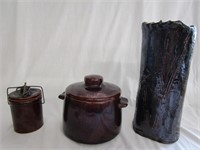 West Bend Bean Pot,Cheese Crock,Pottery Vase