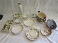 Nippon Hand Painted Tea Cups W/ Saucers