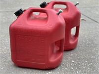 Two 5 gallon gas cans