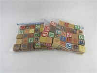 2 bags of vintage toy blocks