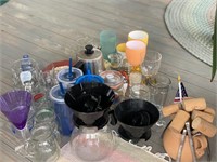 miscellaneous cups and other kitchen items
