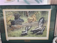 Signed and numbered Roger Cruwys print Puppy Le Pu
