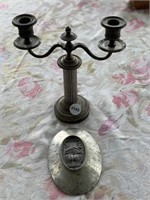 Candleholder and decor plate