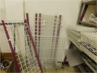 Assorted extra wire shelves and hangers