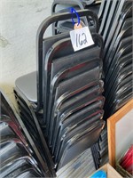 (7) Black Stacking Chairs