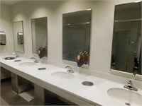 4 sink basins,4 mirrors/soap dispensers, 24x156