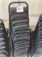 (10) Black Stacking Chairs