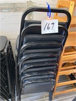 (7) Black Stacking Chairs