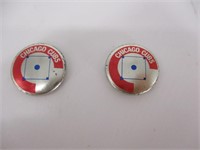 (2) 1986 Chicago Cubs Crane Potato Chips Buttons