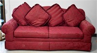 Camel Back Sofa - 37"h x 82"l x 35"d