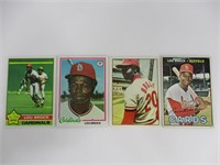 (4) Lou Brock Baseball Cards
