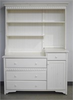 White Flat To Wall Wall Unit / Dresser (2pcs)