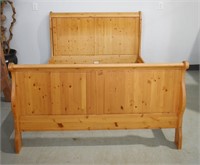 Double Sized Pine Sleigh Bed