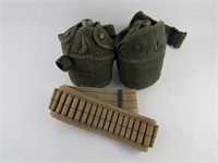 Military Shoulder Ammo Belt and Cantines