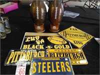 Steelers Tin Signs & License Plates, Peanut Footba