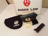 Ruger LCP 380 pis w/laser, box ,case, 2 clips