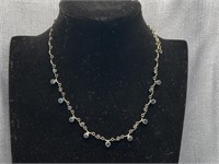 Dark Blue Austrian Crystal Necklace-Earrings