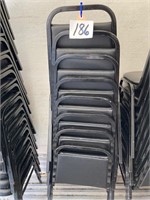 (8) Black Stacking Chairs