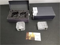 211- 2 Waterford Crystal Enrolment Trinket Boxes