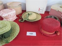 Vintage lady's hats & hat boxes