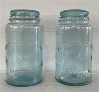 Pair of Knowlton Vacuum Fruit Jars
