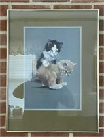 Framed Cat Art by Swan-Brown