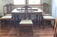 Deco Dining Table & (5) Dining Chairs