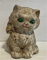 Approx. 5" Cast Iron Cat Bank