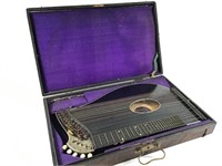 Antique Boland & Fuchs Zither in Wood Case