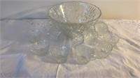 Punch bowl set with cups (11 cups)