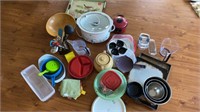 Kitchen items - crock pot, metal baking dishes,