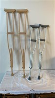 Crutches 2 sets