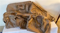 Soft sided luggage set, large suitcase, garment